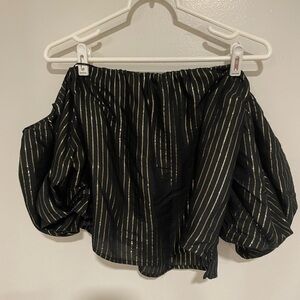 Zara bubble sleeve top